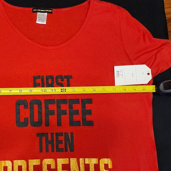 Not A Morning Person Coffee Sleep Shirt Nightgown Pajamas PJs NWT Women's SIZE M - Picture 9 of 9